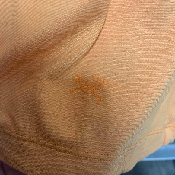 [SOLD] ARC’TERYX Crew Neck Short Sleeve Lightweight Wool Blend T-Shirt orange - Picture 2 of 4